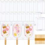 Ensemble de 400 boîtes à glaces gâteaux comprenant des en pet et bâtonnets