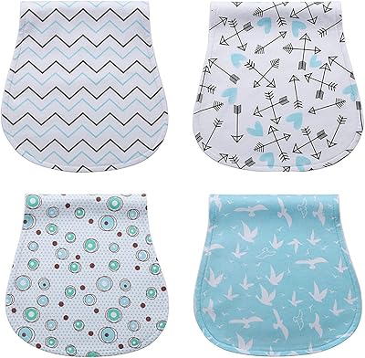 Serviettes de rot pour bébé 100% coton, 4 pièces, ensemble de serviettes douces