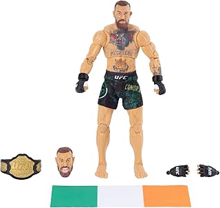 Figurine conor mcgregor en édition limitée ufc ultimate series, 6" - comprend une tête alternative, des mains gantées, un short de combat, une ceinture et des accessoires avec le drapeau irlandais. DIAYTAR COTE D'IVOIRE est une boutique en ligne généraliste qui propose plus de 300 000 références de produits. Elle est leader en Cote d'Ivoire et offre une large gamme de choix pour les clients. Vous pouvez trouver tout ce dont vous avez besoin sur cette plateforme.