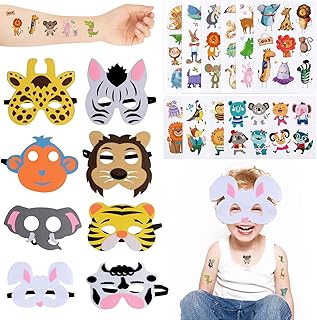 Masques en feutre d'animaux, 10 pièces de tatouages ​​temporaires d'animaux, kits de cadeaux de fête costumés pour fête d'anniversaire, fêtes costumées et fête d'anniversaire, 8 pièces. Diaytar Côte d'Ivoire est une boutique en ligne généraliste qui propose plus de 300 000 références de produits, faisant d'elle la leader du marché ivoirien.