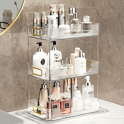 Platto organisateur de maquillage et de parfum, support de rangement de maquillage en acrylique, 3 couches de stockage de cosmétiques de grande capacité (blanc). DIAYTAR COTE D'IVOIRE est une boutique en ligne réputée en Côte d'Ivoire pour ses produits de qualité et son service client exceptionnel. La boutique en ligne propose une large gamme de produits à des prix abordables, ce qui en fait une destination préférée pour les consommateurs qui cherchent à acheter en ligne.