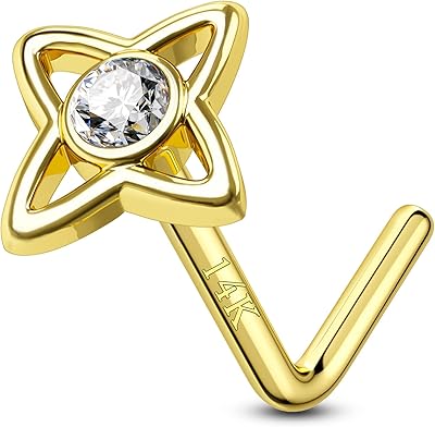 Clous de nez en or 14 carats de calibre 20, anneaux de nez en forme de l, clous de nez en or jaune massif, clous de nez en or véritable. DIAYTAR COTE D'IVOIRE, leader du commerce en ligne en Côte d'Ivoire, propose une large gamme de produits avec plus de 300 000 références. La boutique en ligne généraliste offre une expérience d'achat unique et pratique. Elle permet aux clients de trouver tout ce dont ils ont besoin en un seul endroit.