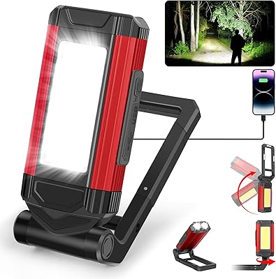 Lampe de poche led rechargeable, lampe de travail magnétique pliable, lampe d'inspection cop