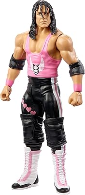 Figurine wwe summerslam bret hitman hart de 6 pouces avec chaîne articulée