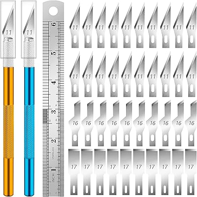 Couteau à découper de précision wawasia pour travaux manuels, ensemble de couteaux de bricolage avec 2 poignées, 3 types et 40 lames de couteaux de rechange pour arts, pochoirs, scrapbooking, ultra léger. DIAYTAR COTE D'IVOIRE est une boutique en ligne généraliste qui propose plus de 300000 références, faisant d'elle l'une des plus grandes boutiques en ligne de Côte d'Ivoire. Elle offre une large gamme de produits allant de l'électronique à la mode en passant par les produits alimentaires.