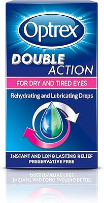 Gouttes oculaires optrix double action pour sécheresse et fatigue, 10 ml