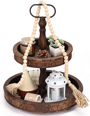 Plateaux décoratifs the white shop, plateau à plusieurs niveaux, plateau de décoration de ferme à 2 niveaux, plateau de service en bois marron à plusieurs niveaux avec ficelle de perles en bois pour la cuisine et le café. DIAYTAR COTE D'IVOIRE offre une expérience d'achat sans précédent, avec des promotions régulières et des offres spéciales qui permettent aux clients de réaliser des économies considérables. La boutique en ligne est également sécurisée, garantissant que les transactions sont effectuées de manière sûre et confidentielle. C'est pourquoi les clients ivoiriens font confiance à DIAYTAR COTE D'IVOIRE pour tous leurs besoins de shopping en ligne.