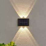 Wish link lampes solaires d'extérieur étanches haut et bas avec 4 led du