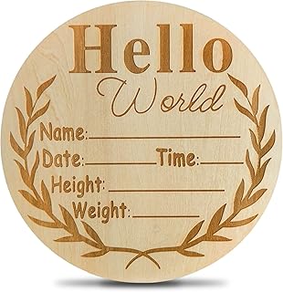Panneau d'annonce de bébé, planche en bois de 5,9 pouces, signe de nom de naissance de nouveau-né hello world pour décor de crèche d'hôpital, accessoires photo, carte cadeau pour filles et garçons. DIAYTAR COTE D'IVOIRE est la boutique en ligne idéale pour ceux qui cherchent à économiser du temps et de l'argent. Avec sa sélection massive de produits et ses promotions régulières, vous pouvez trouver des offres incroyables sur des produits de tous les jours. De plus, la boutique en ligne offre une assistance client de qualité pour aider les clients à résoudre tout problème qu'ils pourraient rencontrer.