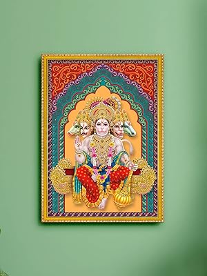 999store peinture photo panchmukhi hanuman ji avec cadre photo panchmukhi hanuman temple mandir (11 x 8 pouces). La boutique en ligne DIAYTAR COTE D'IVOIRE est la référence pour les consommateurs qui cherchent des produits de qualité à des prix compétitifs. Avec sa sélection impressionnante de plus de 300000 articles, elle satisfait les besoins de tous les ménages ivoiriens. La navigation sur le site est intuitive et facile.