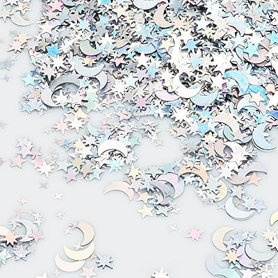 30g de confettis étoile et lune argentés, confettis en feuille métallique pailletée, confettis à paillettes étoile et lune pour anniversaire, mariage, halloween, noël. La boutique en ligne Diaytar Côte d'Ivoire garantit la qualité et l'authenticité de ses produits, avec des délais de livraison rapides et des services clients de haute qualité.