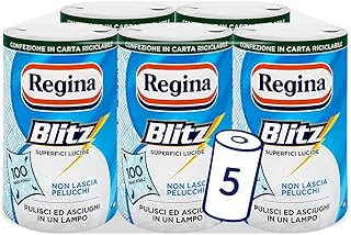 Regina blitz paper house, paquet de 5 rouleaux, 500 feuilles maxi 3 épaisseurs