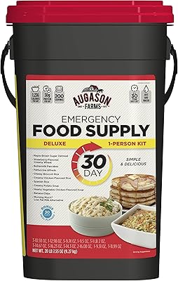 Approvisionnement alimentaire d'urgence de qualité supérieure augason farms pendant 30 jours, 200 portions