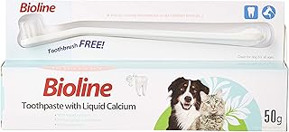 Dentifrice bioline au calcium liquide rafraîchit l'haleine du chien 50 g, multicolore