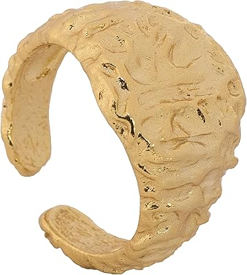 Bague martelée pour femme réglable en argent doré argent sterling. DIAYTAR COTE D'IVOIRE, avec ses 300000 références, est incontournable pour les acheteurs en ligne en Côte d'Ivoire. Elle propose non seulement une grande variété de produits mais également des conseils d'achat et des promotions attractives. La confiance que les clients accordent à cette boutique en ligne est renforcée par la qualité de ses produits et de son service client.