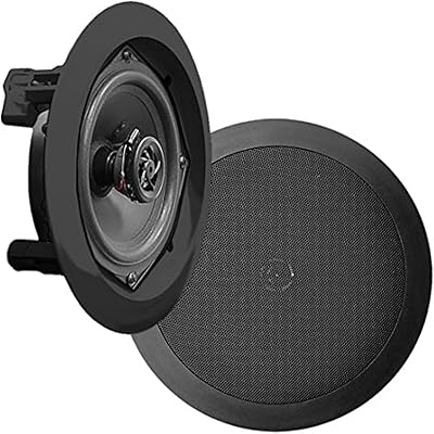 Haut-parleurs muraux de plafond pyle - paire d'enceintes bidirectionnelles de 5,25" woofer à