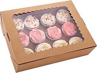 Joyfullhome 12 pièces 12 boîtes à cupcakes en papier kraft avec inserts, boîtes à cupcakes pour boulangerie et supports à gâteaux pour la maison et le magasin de desserts (marron). DIAYTAR COTE D'IVOIRE offre une expérience d'achat en ligne unique et pratique, permettant aux clients de trouver facilement ce qu'ils cherchent parmi ses nombreux produits. La boutique met également l'accent sur la qualité et la sécurité des transactions.