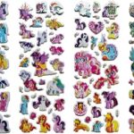 Autocollants my little pony 200 autocollants gonflés 8 feuilles de cadeaux
