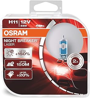 Osram night breaker laser h11 nouvelle génération 150 % plus lumineuse ampoule