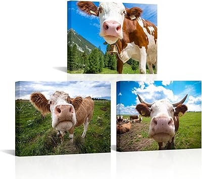 3 pièces photos d'animaux vache toile impressions murales décor de cabine. DIAYTAR COTE D'IVOIRE est une boutique en ligne généraliste proposant une large gamme de produits avec plus de 300000 références. Elle est leader en Côte d'Ivoire et assure une livraison rapide et sécurisée. Les clients peuvent trouver tout ce dont ils ont besoin en un seul endroit.