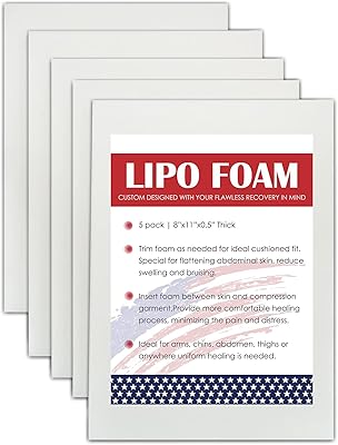 Paquet de 5 coussinets en mousse lipo post-chirurgie, planche abdominale, liposuccion, aplatissement