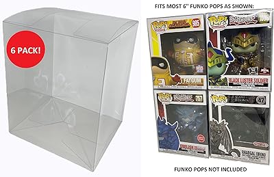 Lc [6 pack] funko pop 6 pouces ! étui de protection transparent