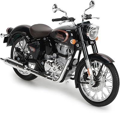 Modèle classique à l'échelle royal enfield 350 - vert forêt halcyon