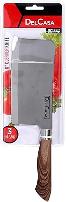 Couteau couperet de cuisine delcasa dc1447 petit couteau polyvalent avec lame en acier