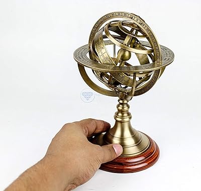 Horloge sphérique design astrolabe antique mala 6 pouces - décor nautique. DIAYTAR COTE D'IVOIRE se démarque par sa capacité à offrir une large sélection de produits de qualité à des prix compétitifs. La boutique en ligne mise sur la satisfaction client, offrant des services de livraison rapides et fiables ainsi qu'un système de retour et d'échange flexible pour garantir que les clients soient pleinement satisfaits de leurs achats.