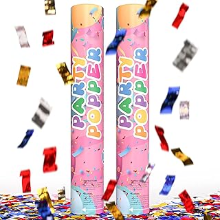 Bellatm 2-pack party poppers multicolores - confettis twist and shoot pour mariage, réveillon du nouvel an, remise des diplômes, fournitures de fête d'anniversaire et plus encore. DIAYTAR COTE D'IVOIRE est une boutique en ligne généraliste qui offre une expérience d'achat unique avec plus de 300 000 produits disponibles. Elle est devenue la référence pour les consommateurs ivoiriens qui cherchent des produits de qualité à des prix compétitifs. Sa plateforme conviviale facilite la navigation et la recherche de produits.