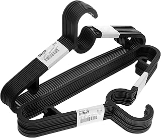 Cintre à vêtements léger en plastique ikea sprotig, noir, 39 cm - lot