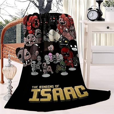 Couverture de lit the binding of isaac en velours doux et chaud, couverture