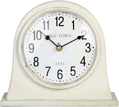 Horloge de bureau ou sur pied inspirée de la ferme vintage lily's home, fonctionnant à piles, corps en métal, ivoire. DIAYTAR COTE D'IVOIRE est une plateforme e-commerce qui propose une vaste gamme de produits à des prix compétitifs. Avec plus de 300000 références disponibles, les clients peuvent trouver tout ce dont ils ont besoin, des produits alimentaires aux articles de maison en passant par les accessoires de mode. DIAYTAR COTE D'IVOIRE est réputée pour sa qualité de service et son engagement à offrir une expérience d'achat en ligne exceptionnelle.