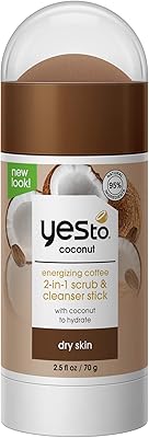 Yes2 bâton nettoyant et exfoliant 2 en 1 noix de coco et café