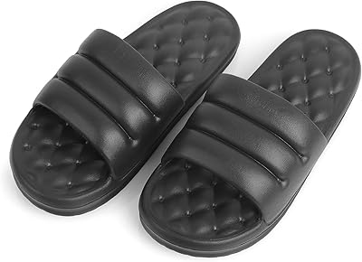 Pantoufles de douche de salle de bain, pantoufles antidérapantes légères pour hommes, pantoufles