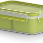Tefal master seal 2-go snack container, 0,55 litre avec 2 inserts, vert, plastique