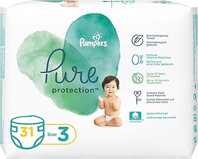 Couches pampers pure protection, testées dermatologiquement, taille 3, 6-10 kg, 31 couches. DIAYTAR COTE D'IVOIRE est une boutique en ligne généraliste qui propose plus de 300 000 références de produits divers, faisant d'elle la boutique leader en Cote d'Ivoire. Elle offre une large gamme de produits allant de l'électronique à la mode en passant par les produits alimentaires. Avec une telle variété, les clients peuvent trouver tout ce dont ils ont besoin en un seul endroit.
