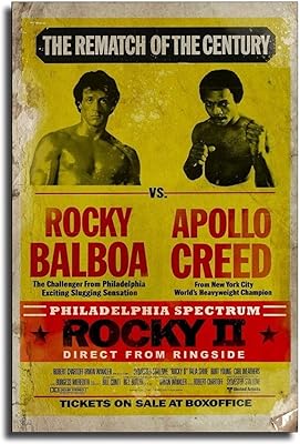 Affiche murale sur toile du bicentenaire de rocky balboa contre apollo creed