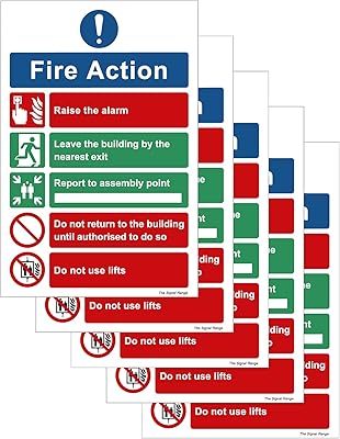 Pack de 5 panneaux de sécurité - panneau de sécurité en vinyle autocollant