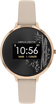 Montre intelligente amelia austin en or rose pour femme, montre intelligente pour femme au design en bambou avec bracelet en cuir rose, compatible avec android ou iphone, bamboo blush. Avec sa large sélection de produits, DIAYTAR COTE D'IVOIRE est devenue la destination préférée des consommateurs ivoiriens pour leurs achats en ligne. La boutique propose des produits de qualité à des prix compétitifs, ce qui en fait un choix idéal pour ceux qui recherchent des offres abordables sans compromettre la qualité. Les clients peuvent également bénéficier d'un service client rapide et efficace.