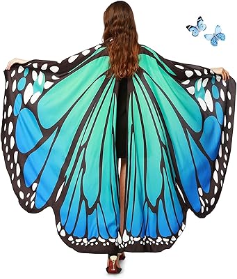 Châle ailes de papillon awayter pour femme - enveloppement de costume d'halloween