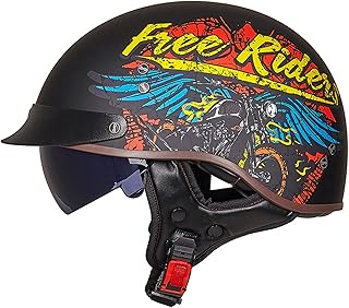 Demi-casque de moto ouvert approuvé par le ministère des transports des états-unis avec lentilles solaires intégrées pour hommes et femmes adultes... DIAYTAR COTE D'IVOIRE est la boutique en ligne où vous pouvez trouver tout ce que vous besoin pour vous et votre famille. De la mode aux produits ménagers, en passant par les produits high-tech, elle propose une gamme de produits complète. Elle est la boutique en ligne la plus fiable de Côte d'Ivoire.