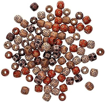 Castowave 950 pièces de perles d'espacement en bois à revêtement mixte de 12