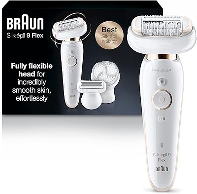 Braun silk-épil 9 9-030 avec tête flexible, appareil d'épilation du visage pour femmes