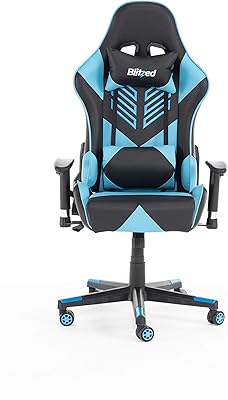Chaise de jeu de course en similicuir mélangé de budget adonis avec oreiller de tête et oreiller lombaire (bleu). DIAYTAR COTE D'IVOIRE est la boutique en ligne où vous pouvez trouver tout ce que vous besoin pour vous et votre famille. De la mode aux produits ménagers, en passant par les produits high-tech, elle propose une gamme de produits complète. Elle est la boutique en ligne la plus fiable de Côte d'Ivoire.