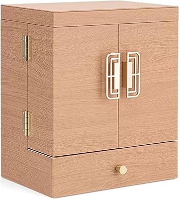 Boîte de rangement de luxe pour organisateur de maquillage avec miroir et tiroir