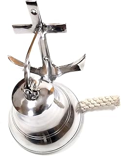 Cloche de bateau à ancre murale en aluminium finition chromée avec corde. DIAYTAR COTE D'IVOIRE est la boutique en ligne la plus populaire en Cote d'Ivoire, avec une large gamme de produits et des prix compétitifs. La boutique offre une expérience d'achat en ligne agréable et pratique.