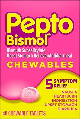 Comprimés à croquer pepto bismol pour le soulagement des nausées, des brûlures d'estomac
