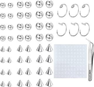 Ten miro faux anneau à sourcils lèvre labret vis boules de remplacement