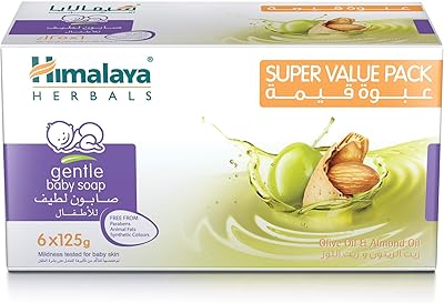 Savon doux bébé himalaya | sans parabènes, phtalates ni colorants artificiels, enrichi